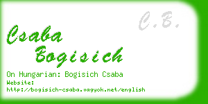 csaba bogisich business card
